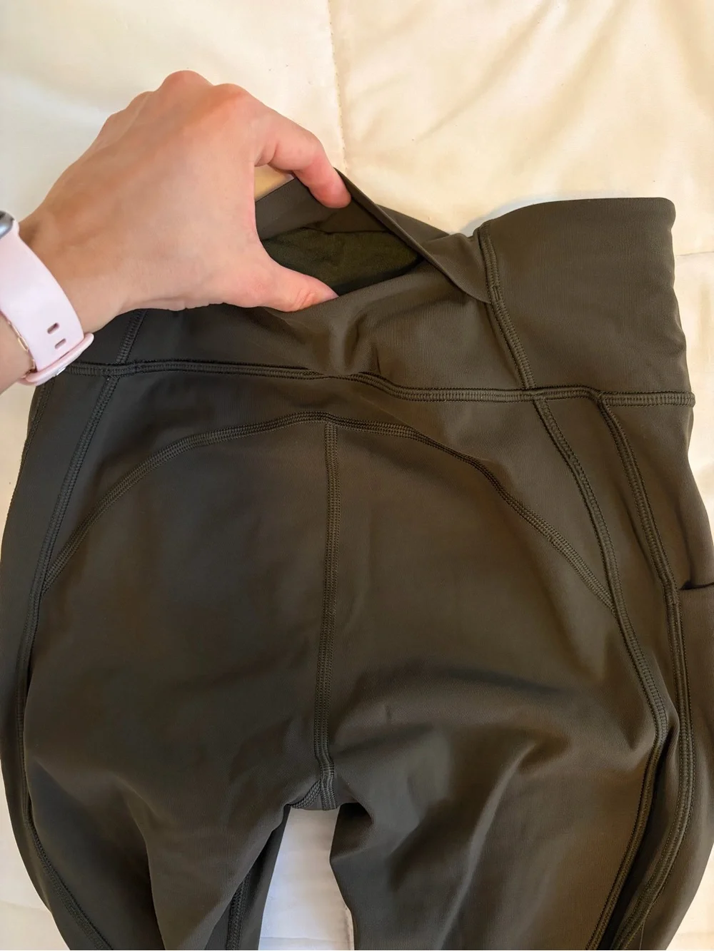 Lululemon Green Time to Sweat Leggings (size 4)